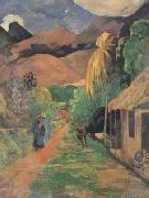 Paul Gauguin Street in Tahiti (mk07) Spain oil painting artist